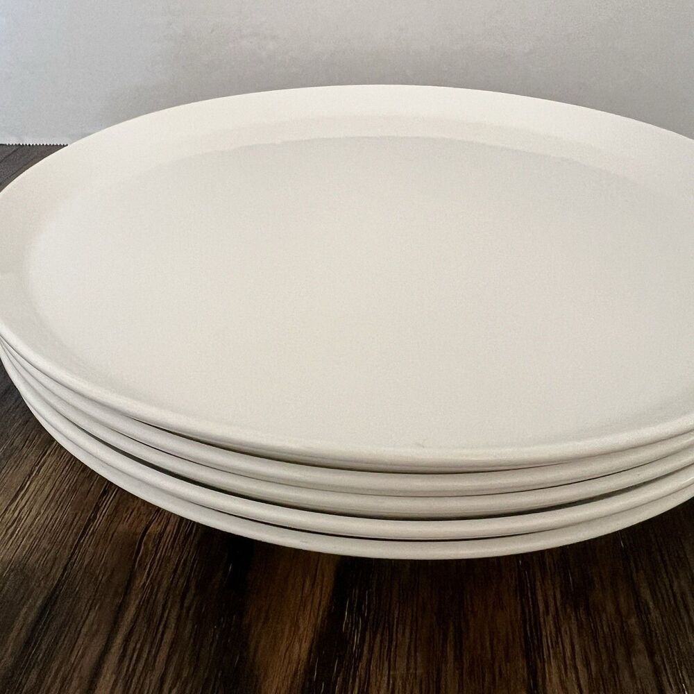 5  Crate & Barrel CB2 White Dinner Plates 10” round